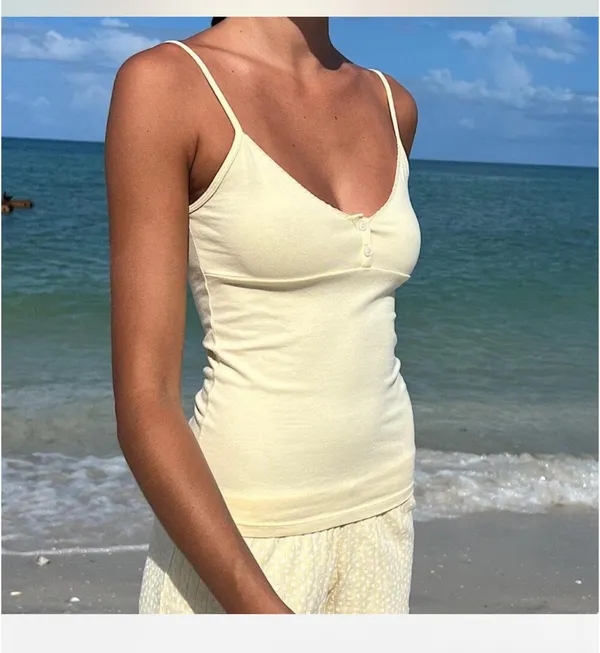 Brandy Melville yellow Tiffany tank - Image 2