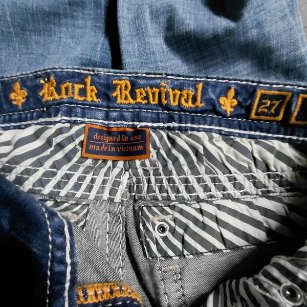 Rock Revival Ferry Skinny Jeans Size 27 Blue Low Rise Y2K Festival Retro Denim - Image 11