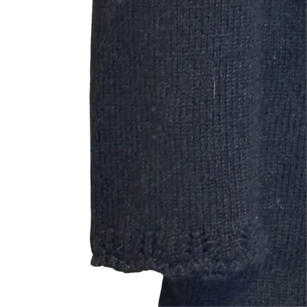 Lauren Ralph Lauren Womens Silk Cashmere Crochet Boatneck Sweater Black XL - Image 5