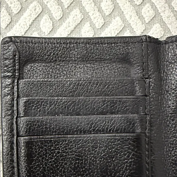 Vintage Coach Classic Black Leather wallet card holder - Image 4