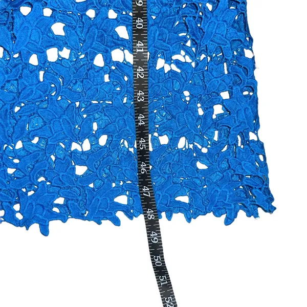 Endless Rose Lace Blue Sleeveless Cami Midi Dress SMALL in Ocean Blue - Image 9