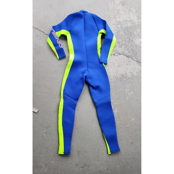 Vintage O'NEILL NEON + Blue 3/2 MM Full Wetsuit Surf Zipper USA Made Sz SMALL - Image 13
