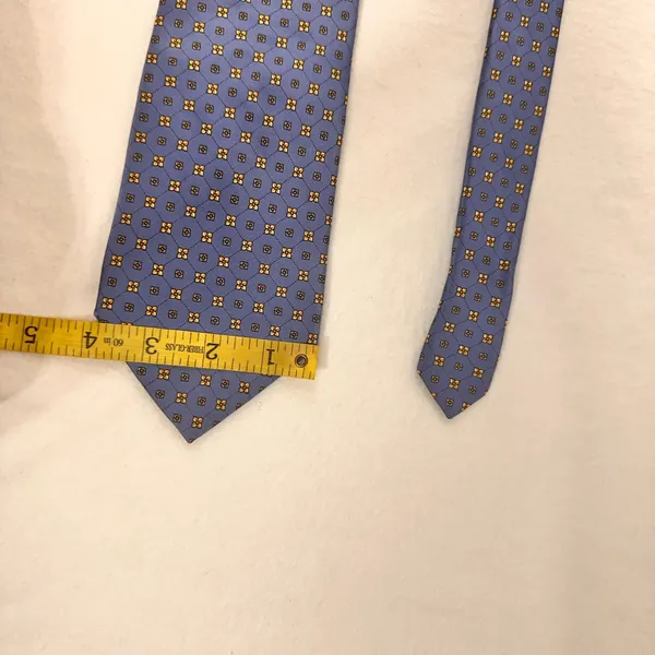 Beaufort Rack Men's Tie Blue Multicolor Silk Italy Geometric Print Necktie - Image 7