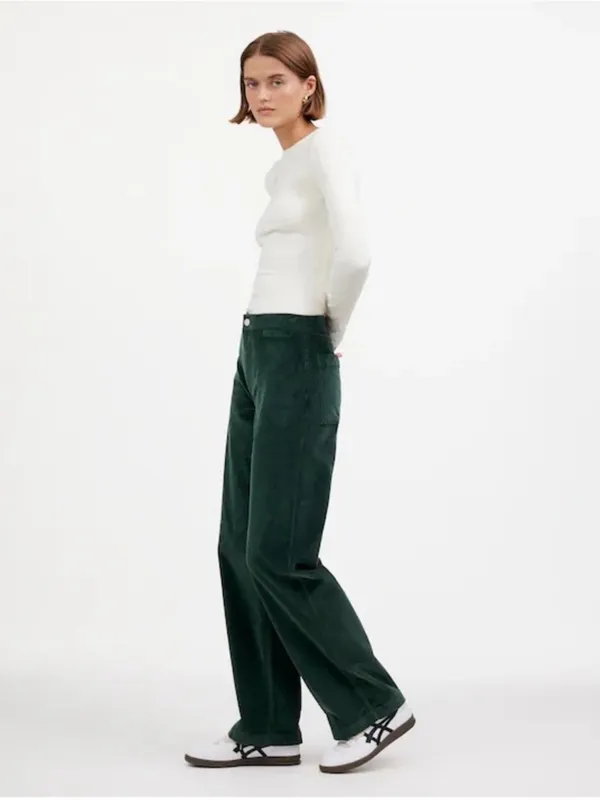 Madewell Emmett Wide Leg Corduroy Pants in Luxury Forest Green Size 26 - Image 5