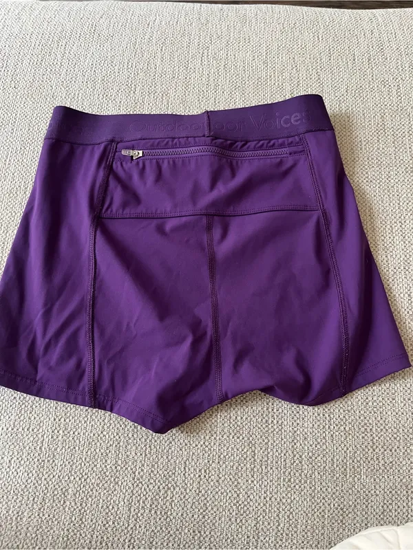 Outdoor Voices Womens‎ Small Zoom 1.5 Bloomer Shorts Acai Purple Stretch - Image 4