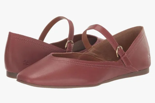 Lucky Brand Women's Albajane Mary Jane Ballet Flat Gold Accent in Henna sz 7.5 M - Image 2