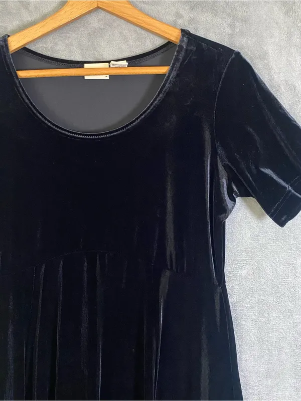 90s grunge Velvet Witchy Whinsigoth Halloween Fall‎ dress size Large - Image 4