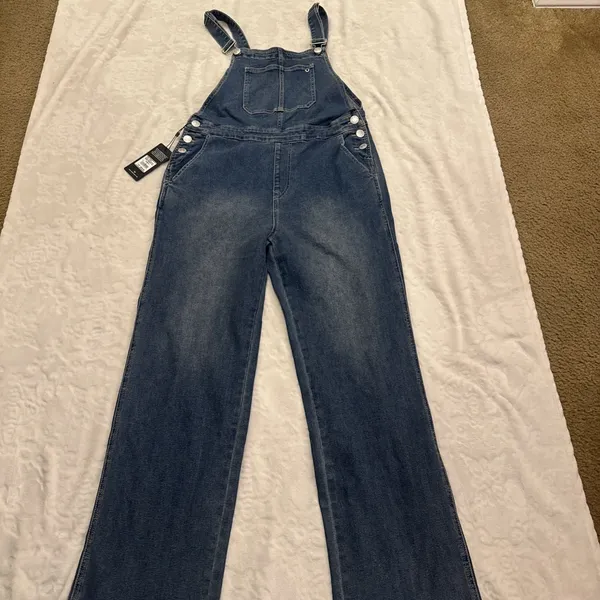 True Religion Women's Denims Straight Leg Overalls size L - Image 7