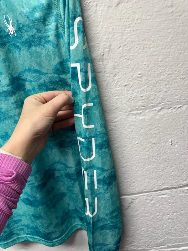 Spyder Teal Swim Long Sleeve Rash Guard - Image 4