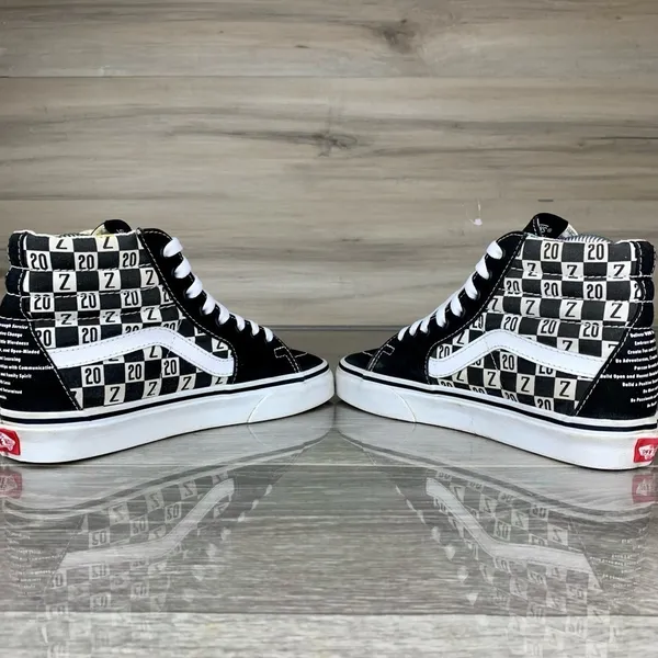 Womens Black/White Z 20 Vans Oldskool Hi top canvas skate shoes size 5.5 - Image 2