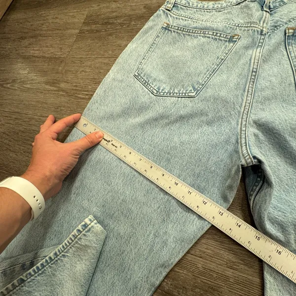 Abercrombie & Fitch Light Blue Wide Leg Jeans - Image 11