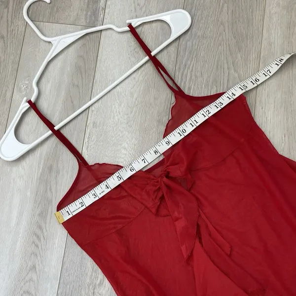 LeBeaute Sheer Babydoll Cami Tank Top Red (medium) sexy whimsygoth lingerie - Image 2