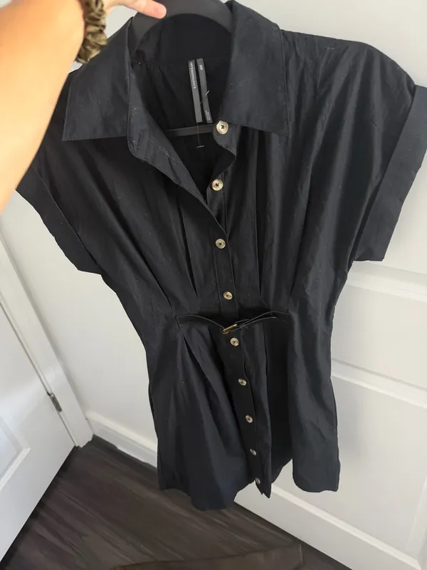 Anthropologie Faye short sleeve belted shirtdress - Image 5