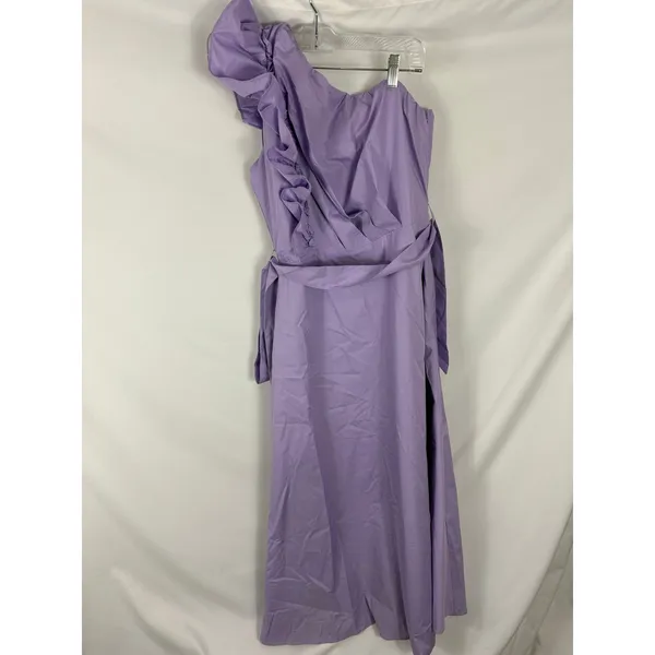 NWT Zesica Purple One Shoulder Maxi Dress Size Small - Image 2