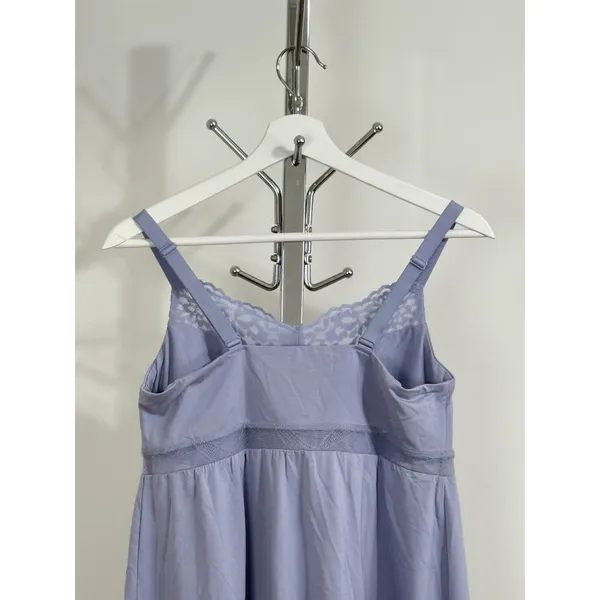 UNDERSTANCE Womens Size S Blue Lavender Lace Trimmed Chemise Sleepwear Nightgown - Image 8