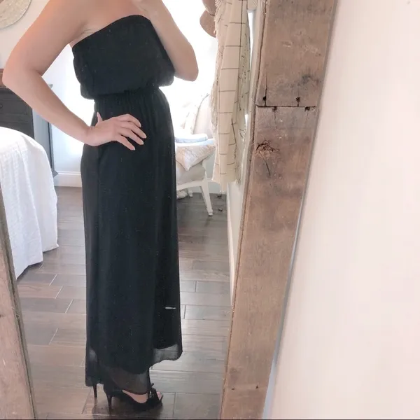 FOREVER 21 Small strapless black prom dress - Image 3