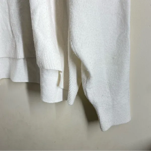 Free People Luna Pullover Oversized Sweater size L Ivory Slouchy Crewneck - Image 11