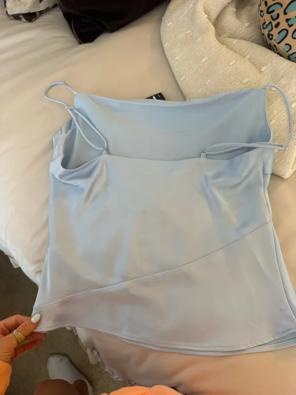 ZARA Silk Blue Tank - Image 2
