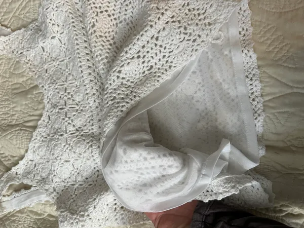 Crochet Tank Top White Size S petite - Image 4