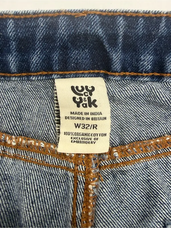 Lucy & Yak Dana Jeans Daisy Mae Embroidery Organic Cotton High Rise 80s Mom - Image 17