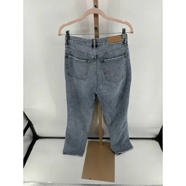 PacSun Dad Jeans Distressed Light Wash Button Fly Size 27 - Image 9