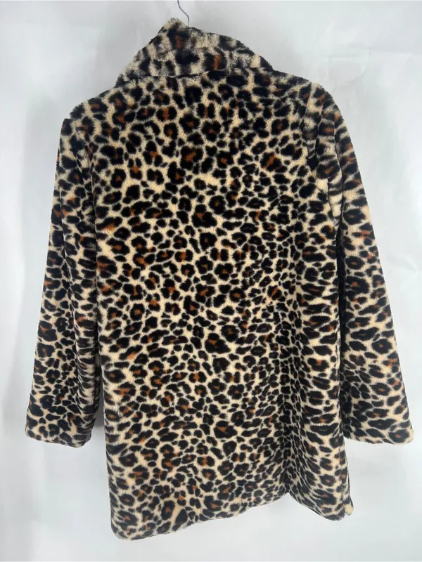 Altar’d State Leopard Print Faux Fur Coat Size Small Mob Wife - Image 10