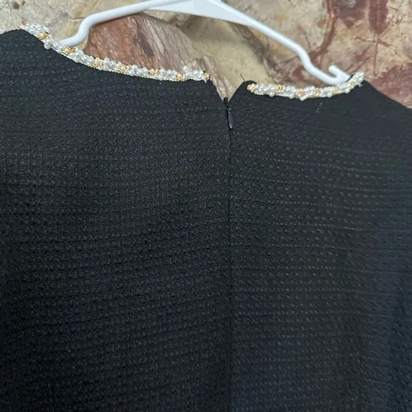 Commense Square Neck Pearl Beaded Dress size L - Image 7