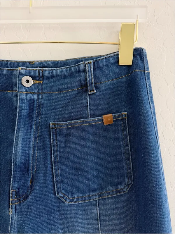 NEW Halara Flex High Waisted Pockets Washed Casual Wide Leg Jeans Size M - Image 6