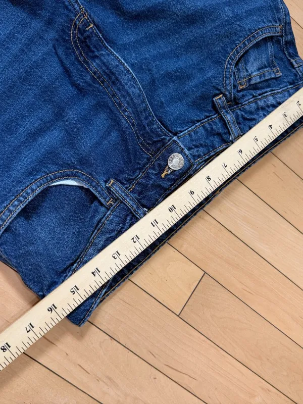 Mango MNG Wide Leg Classic Blue Denim Jeans Size 10 - Image 5