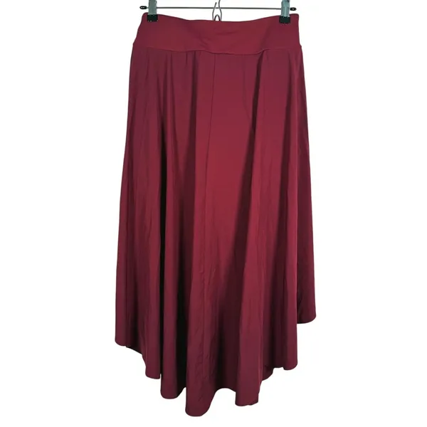 Halara Breezeful High Waisted Tie Midi Skirt Size M Burgundy Lightweight Fall - Image 3