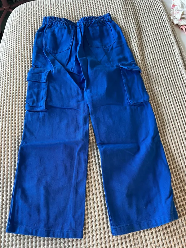 SHEIN blue cargo pants Size S #cargo #military - Image 4