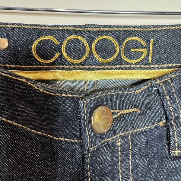 COOGI Rhinestone Embellished Butt Jeans Low Rise Straight‎ Leg Sz 5/6 Y2K Blue - Image 6