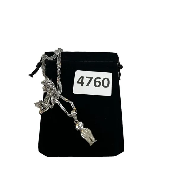 Boy charm necklace pendant 925 marking boy with overalls - Image 13