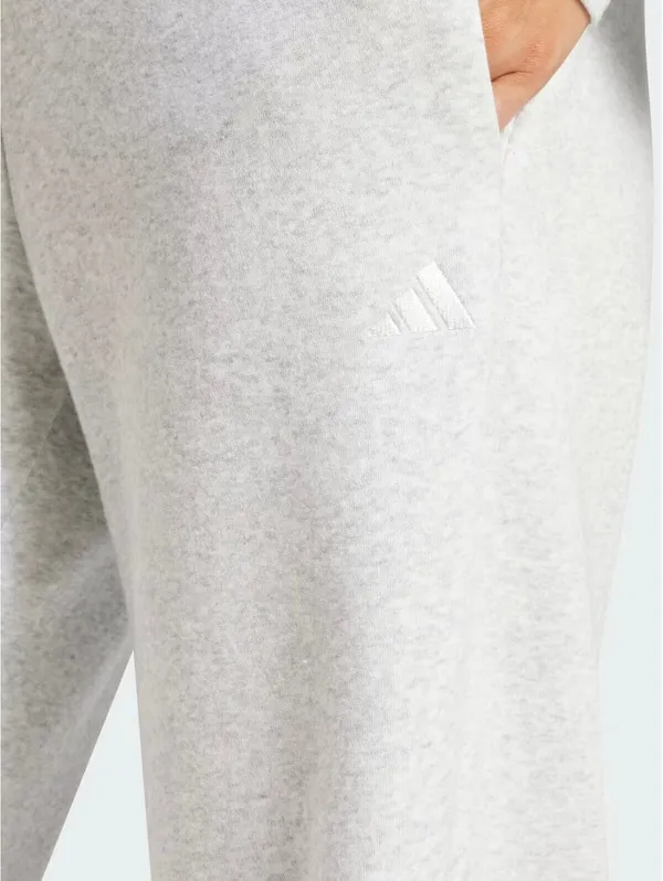 Adidas Essentials Small Logo Feel Cozy Open-Hem Pants Light Grey Heather Medium - Image 5