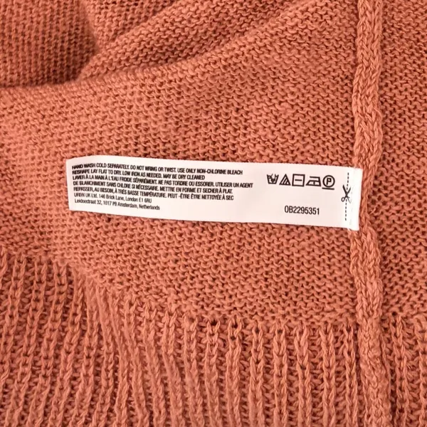 FREE PEOPLE Free-est V Neck Pullover Sweater Orange Knitwear Boho Bohemian Small - Image 11