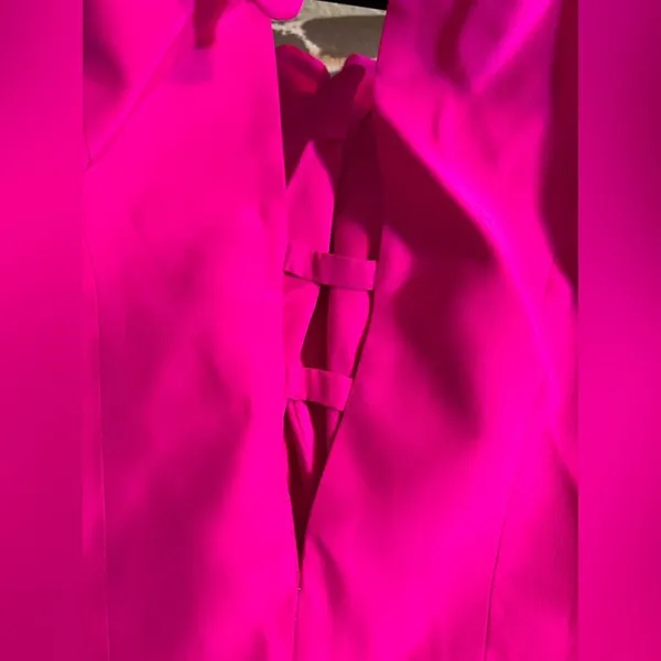 Amanda Uprichard Fuchsia Halter 100% Silk Dress colorful mini halter designer S - Image 14