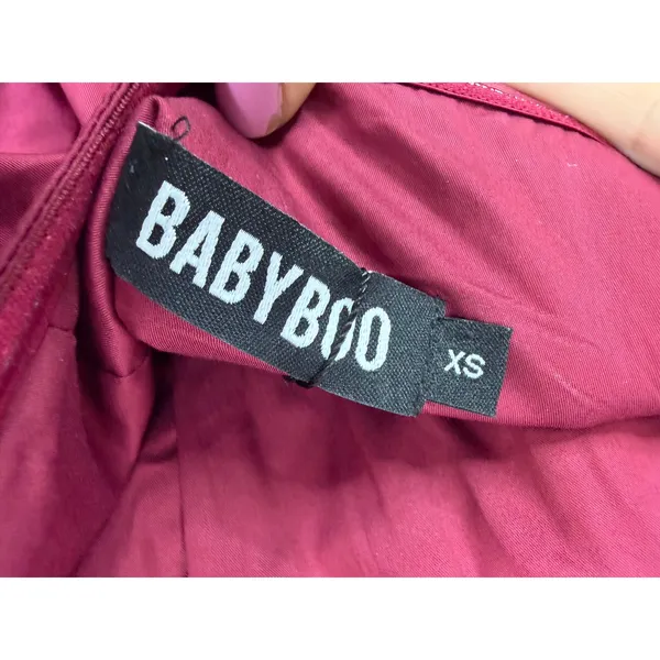 NEW Babyboo Angelina Maxi Dress Burgundy Size XS - Image 5