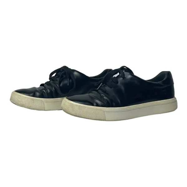 Vince Bale Black Leather Lace Up Platform Low Top Fashion Sneakers Size‎ 6.5 - Image 5
