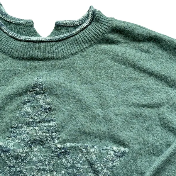 Democracy Space Dye Star Sweater Top Green Blouson Sleeve Ethereal Indie‎ Twee - Image 4