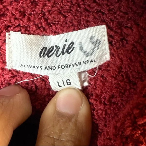 Aerie Real Good mini marshmallow sweater SZ:L - Image 8