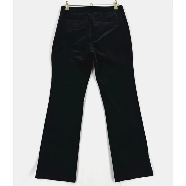 J.Jill Black Velvet Pants Women’s 6 Stretch Straight Leg Cotton Holiday Luxury - Image 2