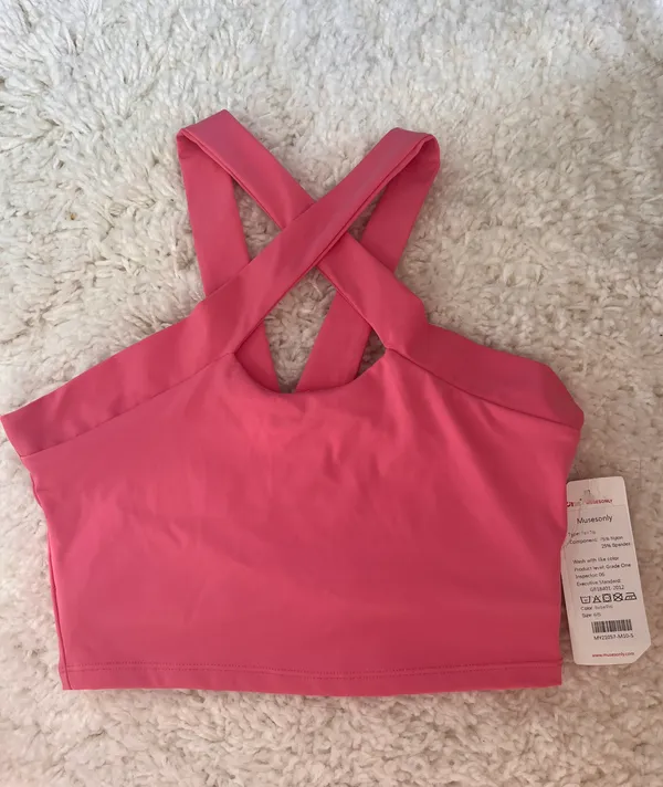 Musesonly Cropped Workout Tank/Sports Bra - Image 2