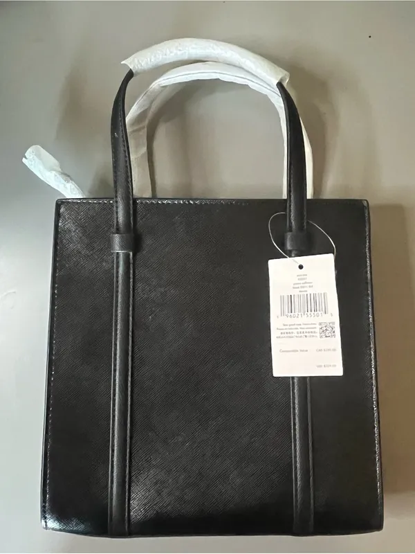 kate spade Black Satchel with Houndstooth Charm and Gold Hardware NWT - Image 2