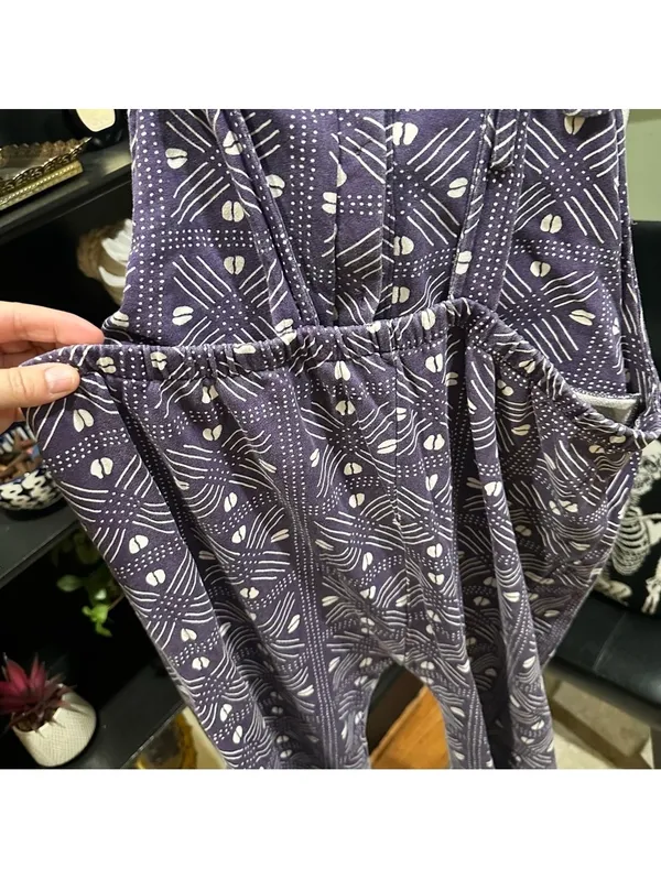 Ade + Ayo Purple Geometric Print Button-Front Jumpsuit – Tagged XXL, Fits Like M - Image 8
