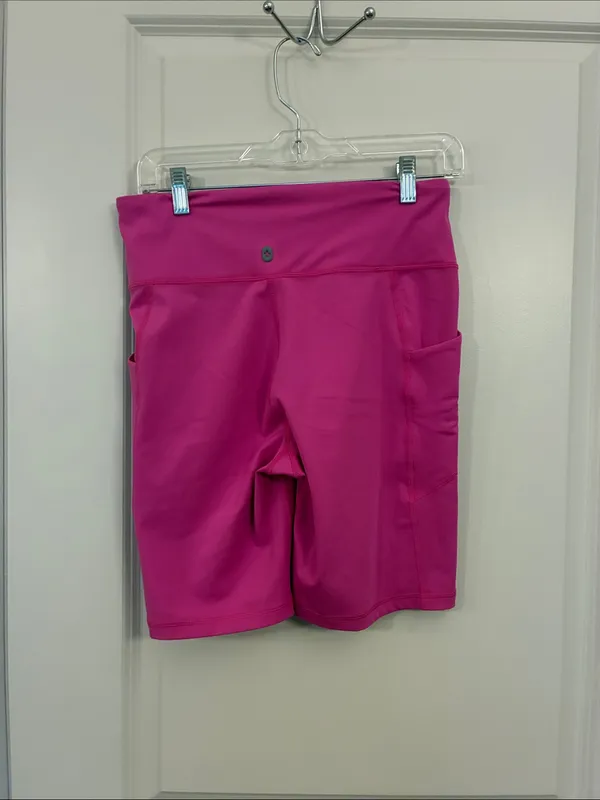 Figs Women's Hot Pink High-Rise Bike Shorts size Large - Image 3