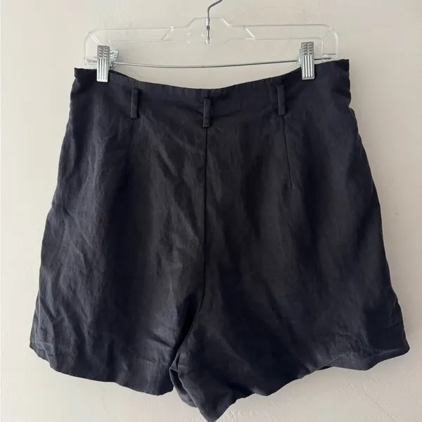 Zara Black‎ High Waisted Relaxed Soft Shorts - Image 4