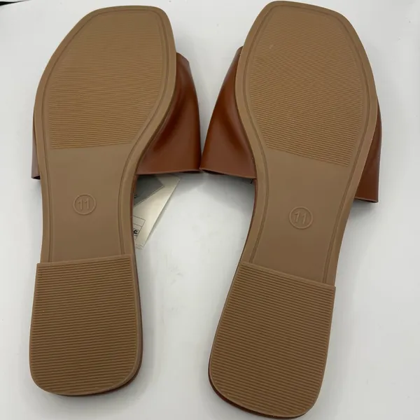 A New Day Deidra brown faux leather slide sandals women’s Size 11 - Image 7