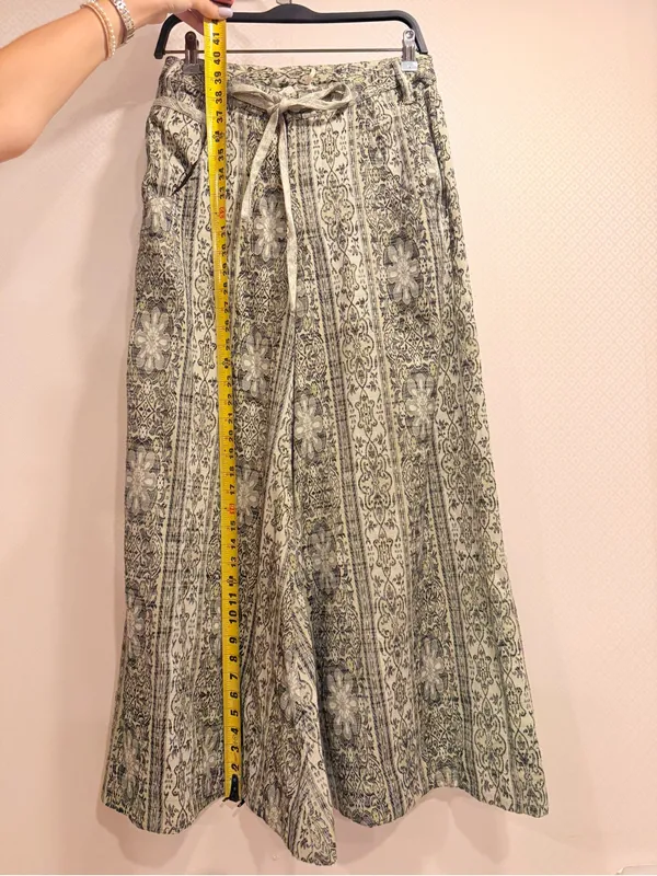 NWT Free People Dahlia Wide-Leg Pants Lemongrass Combo MSRP $198 Size 4 - Image 5