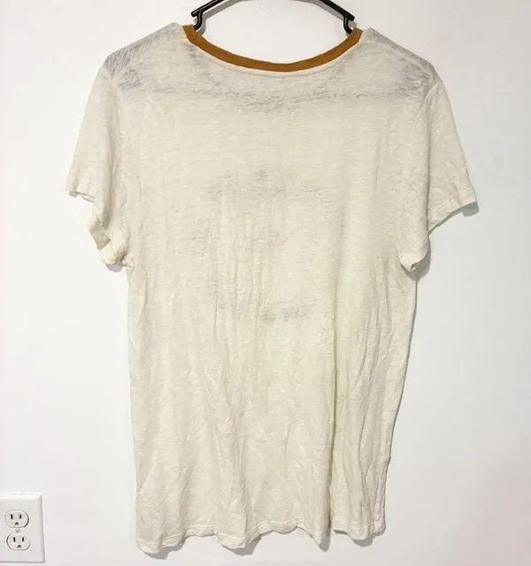 Free People Size Medium ‘Happiness Makes the World Go Round’ embroidered tee - Image 6