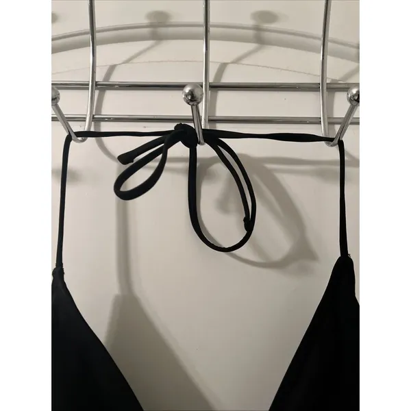 Women's Size 1XL Black Swim Top Tie Back Spaghetti Straps - Image 2